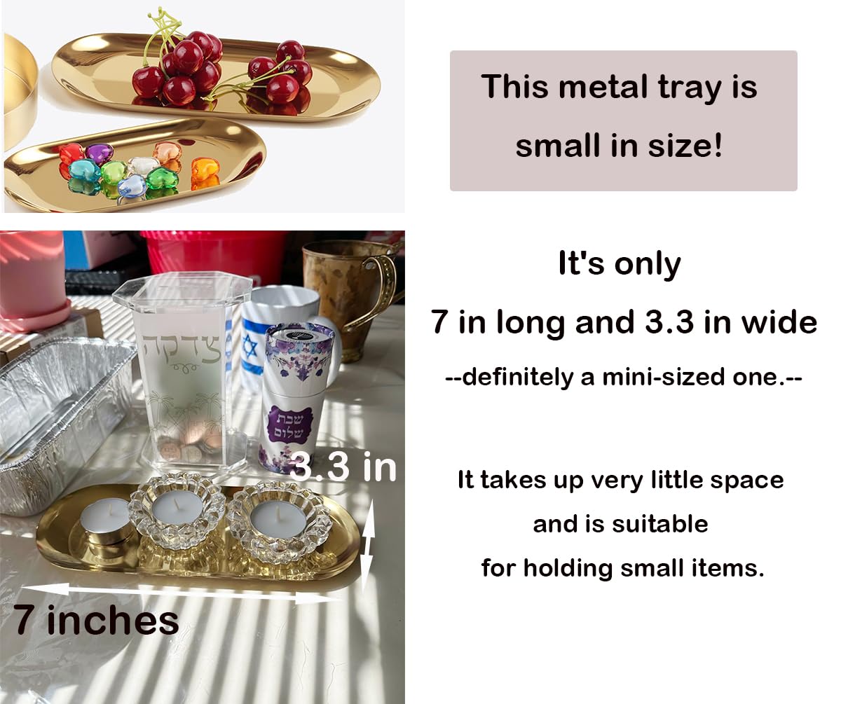 Amazon.com: Stainless Steel Decorative Tray, Set of 2, 7